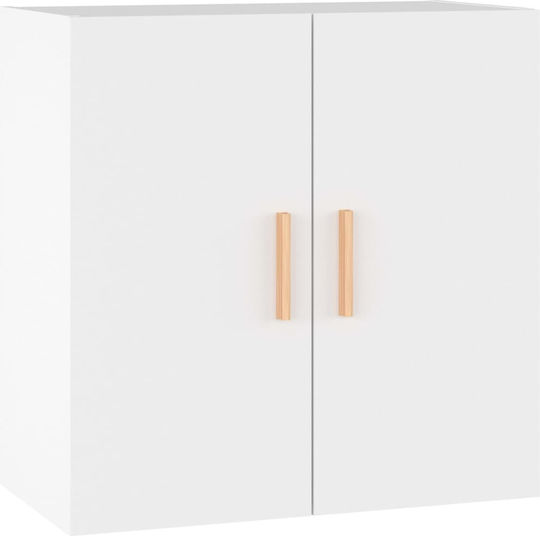 Hängeschrank fürs Wohnzimmer aus Spanplatte Weiß 60x30x60 cm