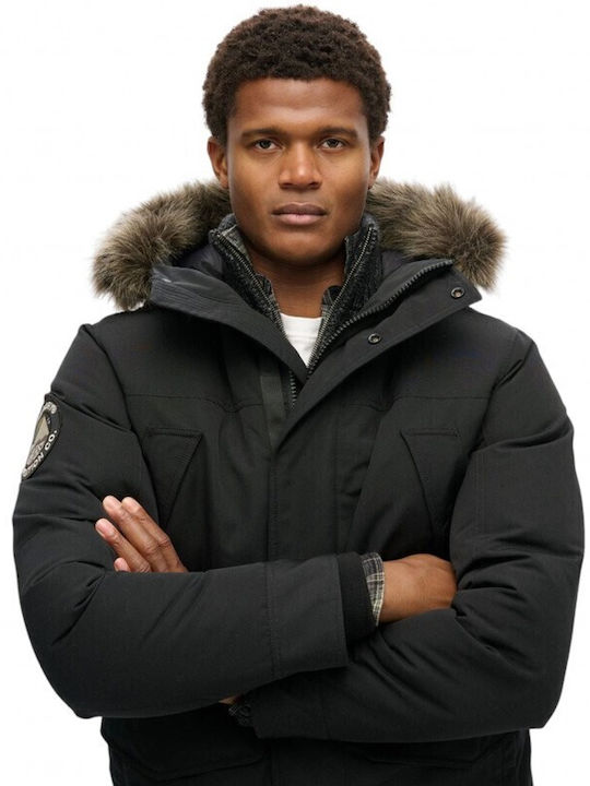 D3 Ovin Everest Winter Jacke Parka Jet Black