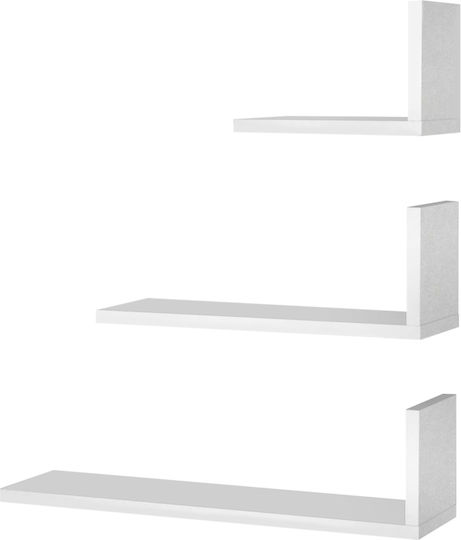Rafturi Atlas (3 Bucăți) 60x14.5x16.3 cm Alb Rafturi Atlas (3 Bucăți) 60x14.5x16.3 cm Alb
