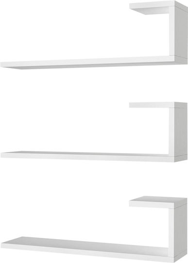 Shelves Wall Emily 3pcs 60x14.5x18cm White Shelves Wall Emily 3pcs 60x14.5x18cm White