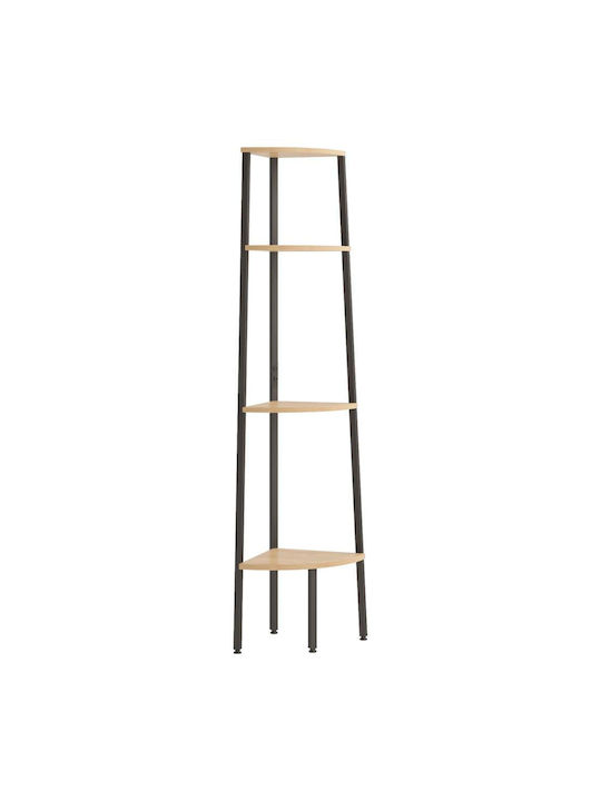 Corner Bookcase Beige 45.5x31.5x150 cm