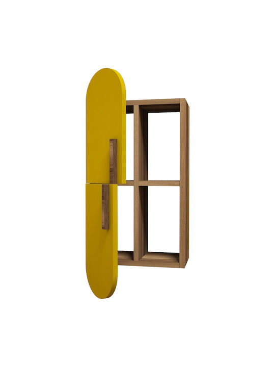 Рафт Стенен Walnut / Yellow 35x22x80см.