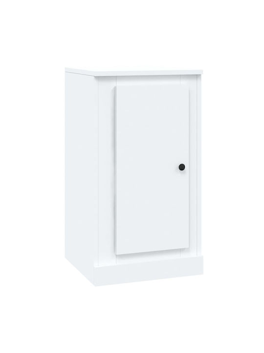 Living Room Display Cabinet Made of Particle Board White 37.5x35.5x67.5cm