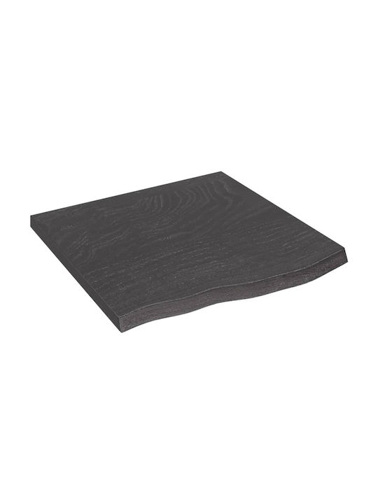 Brown Wall Shelf 60x60x4 cm