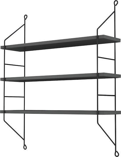 Стенен Рафт Achala Сив 60x15x68см