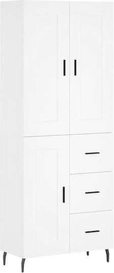 Bibliothek Weiß 69.5x34x180cm 3200017 Bibliothek Weiß 69.5x34x180cm 3200017
