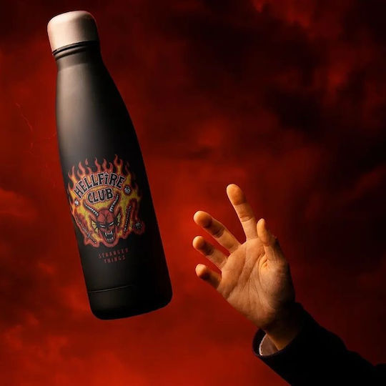 Distrineo Stranger Things - Hellfire Lives Μεταλλικό Μπουκάλι (500ml) Παιδικό Παγούρι Ανοξείδωτο 500ml