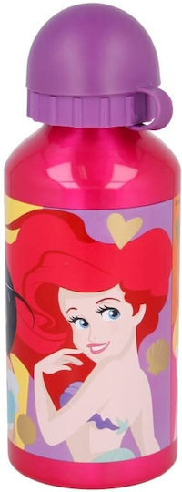 Disney Princess Παιδικό Παγούρι Disney Princess Σιλικόνης Φούξια 400ml
