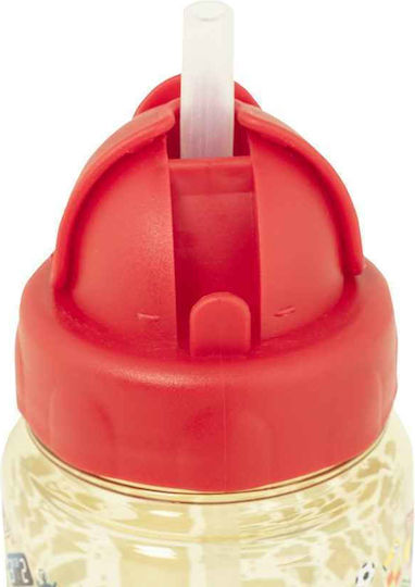 Polo Prinzessin Kinderflasche Kunststoff mit Strohhalm Rosa 450ml