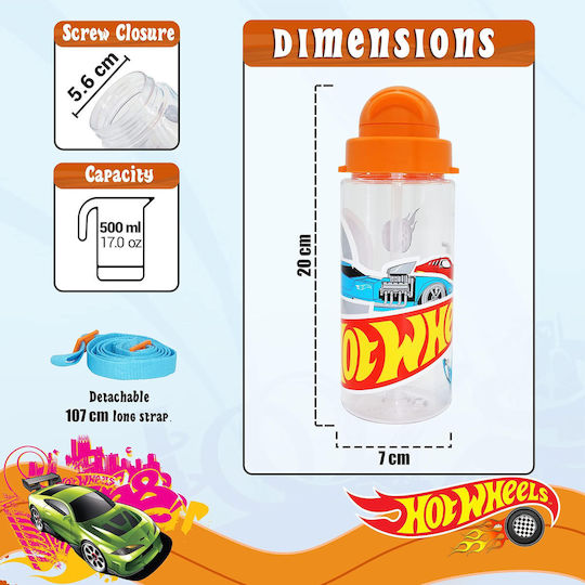 Детски Бутилки За Вода Kids Licensing Hot Wheels 450мл Прозрачен