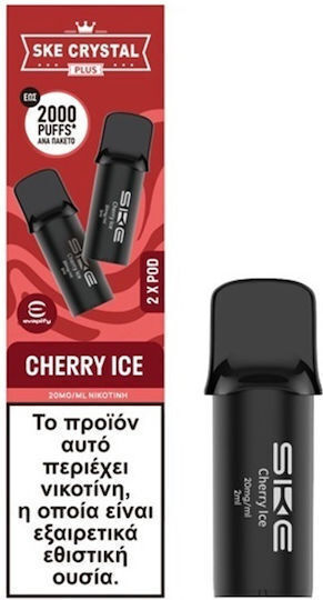 SKE Crystal Cherry Ice Ανταλλακτικά Pod 2τμχ 2ml