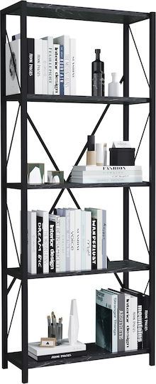 Bücherschrank Kenya 14870095 60x26x150εκ. Schwarz