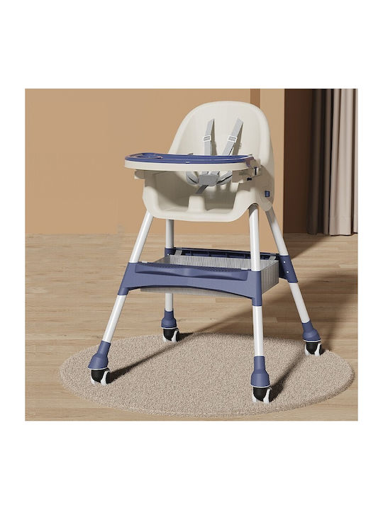 Alista Home Scaun Înalt De Masă Bebe Pliabil Albastru
