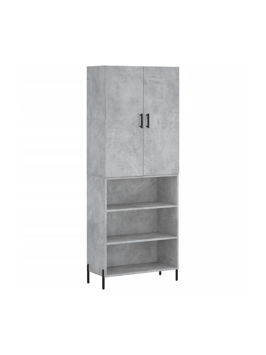 Bibliotecă Gri 69.5x34x180cm