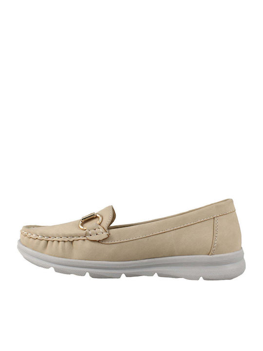 Women's Moccasins in Beige Colour