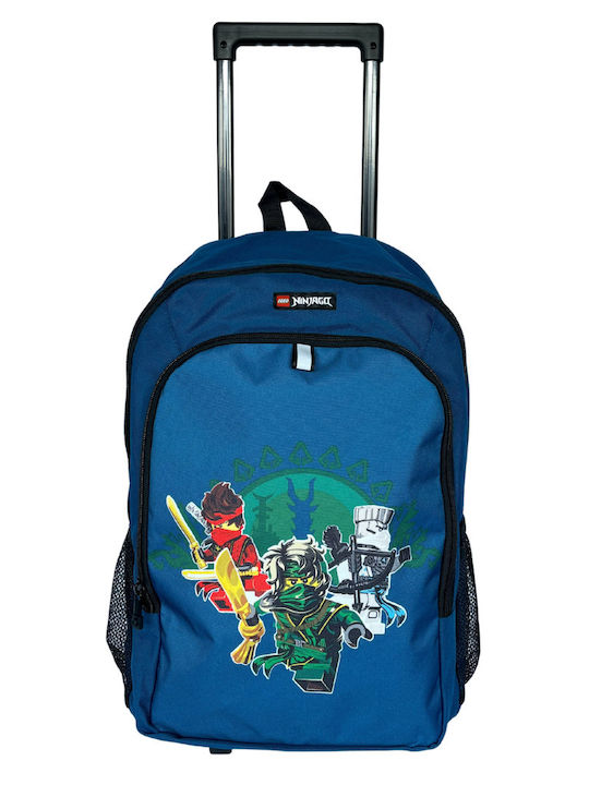 LEGO Ninjago Into The Unknown School Bag Trolley Elementary, Elementary Blue with Water Bottle Holder 35Liters