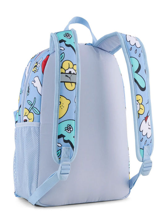 PUMA School Backpack For Elementary Light Blue With Water Bottle Holder