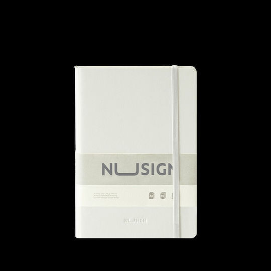 Deli Notebook 96 Sheets A5 Ruled with Elastic White