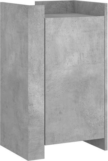 Wall Mounted Living Room Cabinet Made of Particle Board Grey 45x35x75cm Wall Mounted Living Room Cabinet Made of Particle Board Grey 45x35x75cm