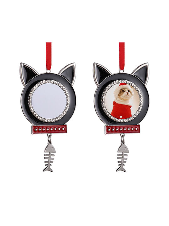 Weihnachtsbaumschmuck Rahmen Katzenform Maße 10.2x9.5x4.5cm