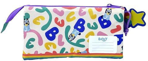 Bluey Rainbow Triple Pencil Case 8426842113586