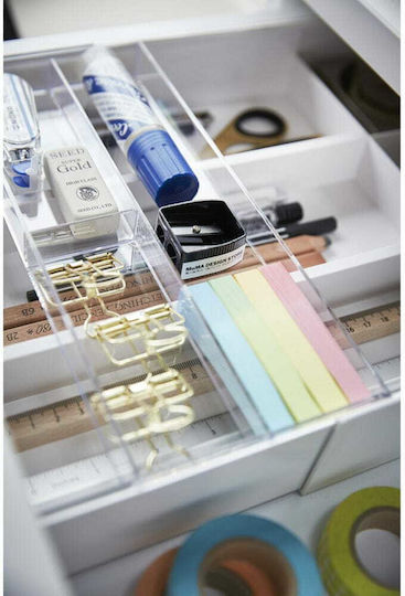 Plastic Desk Organizer in White Color 1pcs 25x24.6x5.7cm