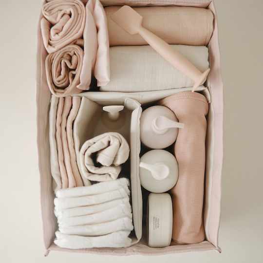 Mushie Kinderzimmer-Aufbewahrungskörbchen Rosa