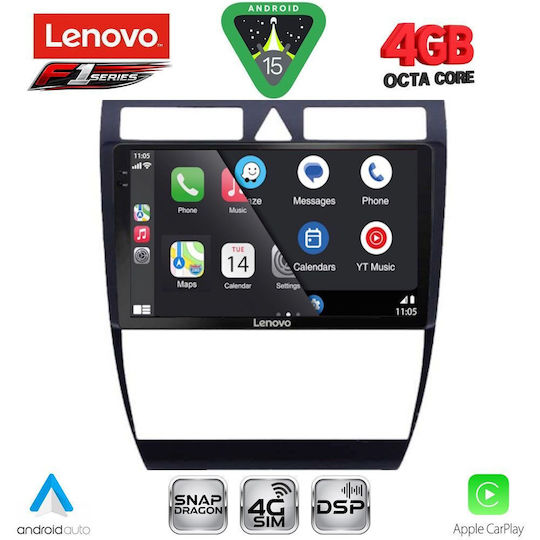 Lenovo Ηχοσύστημα Αυτοκινήτου για Audi A6 1998-2005 (Bluetooth/USB/WiFi/GPS/Apple-Carplay/Android-Auto) με Οθόνη Αφής 9"