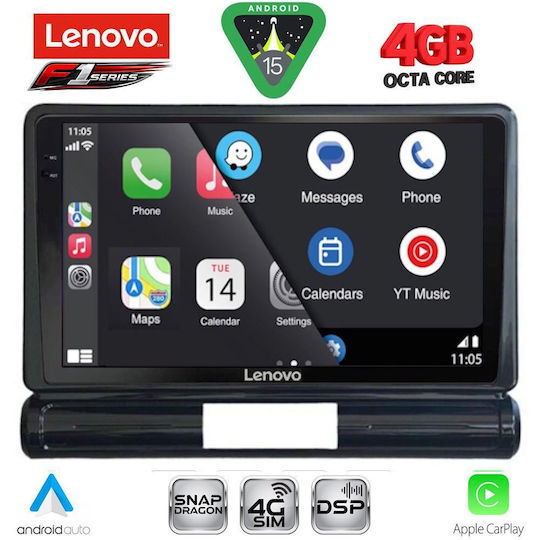 Lenovo Ηχοσύστημα Αυτοκινήτου για Citroen C3 / DS3 2016 (Bluetooth/USB/WiFi/GPS/Apple-Carplay/Android-Auto) με Οθόνη Αφής 9"