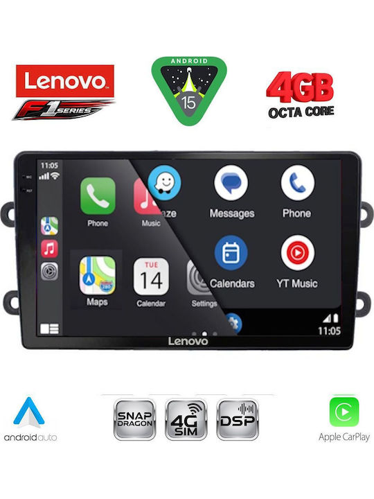 Lenovo Car Audio System for Dacia Duster 2012-2019 Bluetooth USB WiFi GPS Apple CarPlay Android Auto with 9" Touch Screen