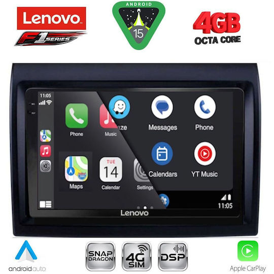 Lenovo Car Audio System for Fiat Ducato 2006-2011 Bluetooth USB WiFi GPS Apple CarPlay Android Auto with 9" Touch Screen