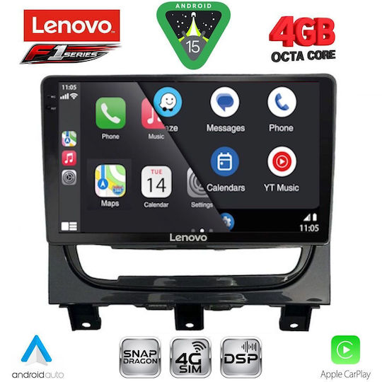 Lenovo Car Audio System for Fiat Strada 2012-2020 (Bluetooth/USB/WiFi/GPS/Apple CarPlay/Android Auto) with 9" Touch Screen