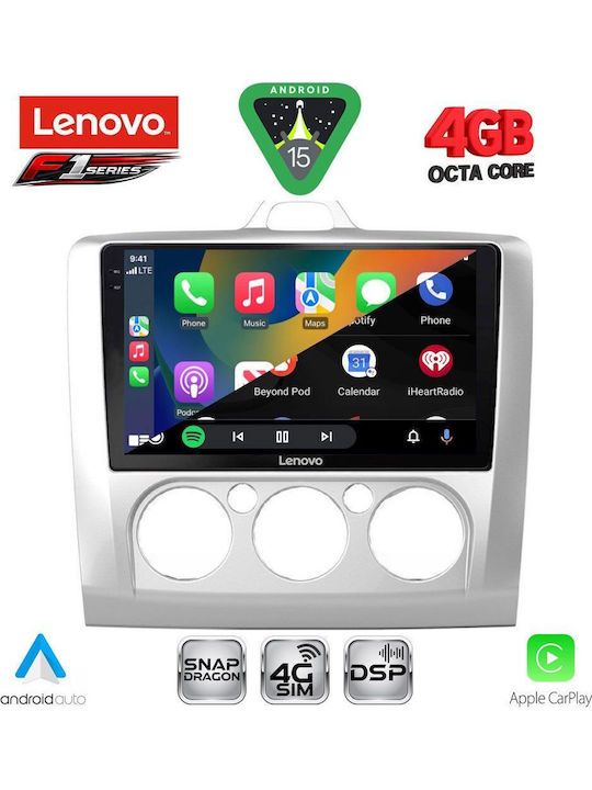 Lenovo Car Audio System for Ford Focus 2005-2012 with A/C Bluetooth USB WiFi GPS Apple CarPlay Android Auto with 9" Touch Screen