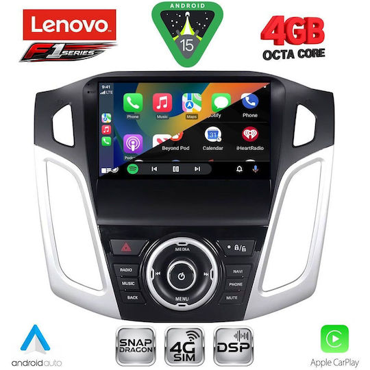 Lenovo Car Audio System for Ford Focus 2011-2018 (Bluetooth/USB/WiFi/GPS/Apple CarPlay/Android Auto) with 9" Touch Screen