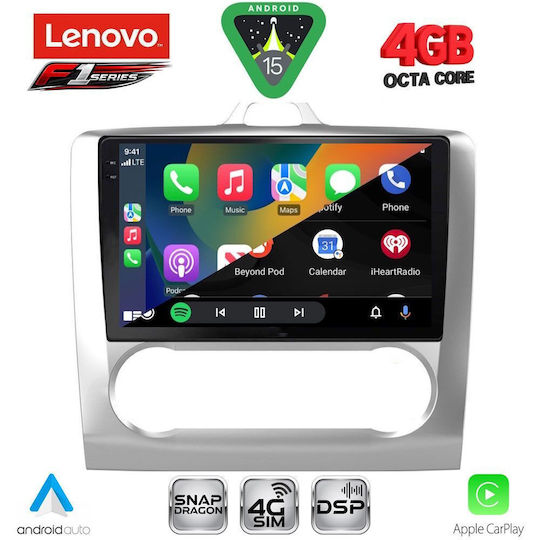 Lenovo Car Audio System for Ford Focus 2005-2012 with Clima (Bluetooth/USB/WiFi/GPS/Apple CarPlay/Android Auto) with 9" Touch Screen