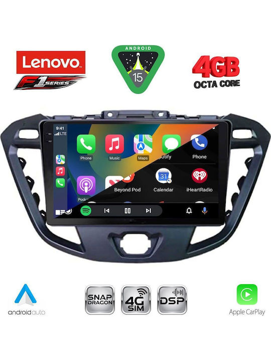 Lenovo Car Audio System for Ford Transit Custom / Tourneo Custom 2013-2019 (Bluetooth/USB/WiFi/GPS/Apple CarPlay/Android Auto) with 9" Touch Screen