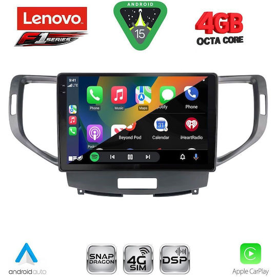 Lenovo Car Audio System for Honda Accord 2008-2013 Bluetooth USB WiFi GPS Apple CarPlay Android Auto with 9" Touch Screen