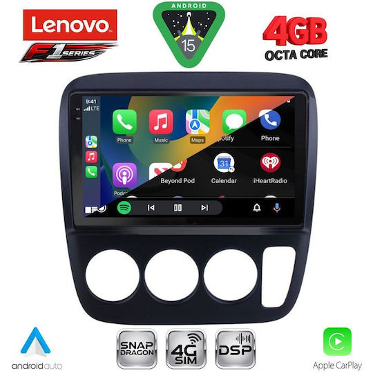 Lenovo Car Audio System for Honda CR-V 1996-2006 with A/C (Bluetooth/USB/WiFi/GPS/Apple CarPlay/Android Auto) with 9" Touch Screen