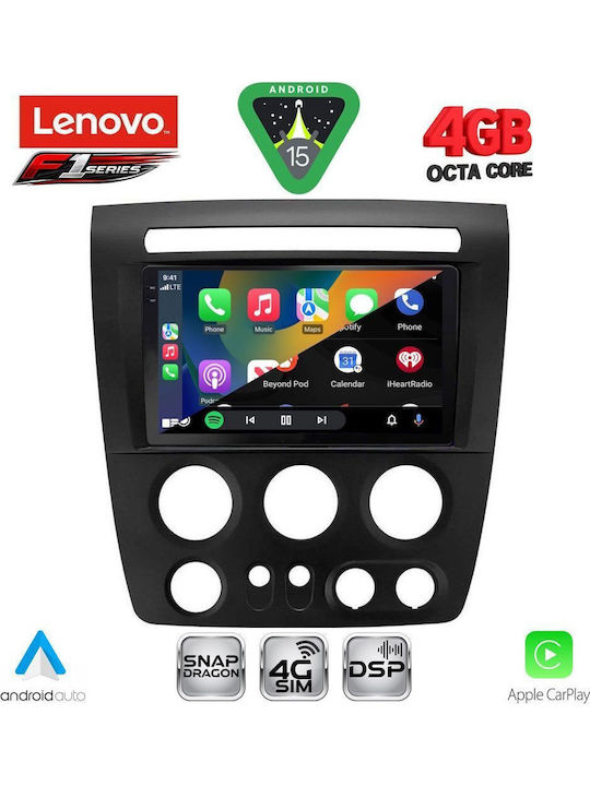 Lenovo Car Audio System Hummer H3 2005-2009 Bluetooth USB WiFi GPS Apple CarPlay Android Auto with 9" Touch Screen
