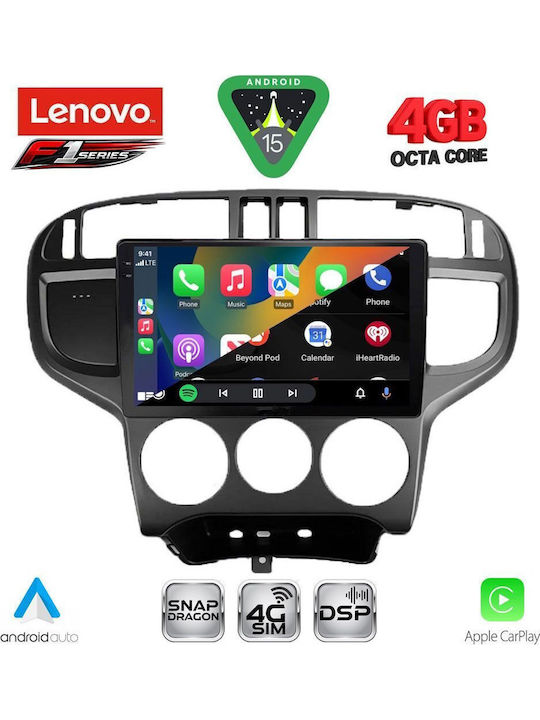 Lenovo Car Audio System for Hyundai Matrix 2001-2010 Bluetooth USB WiFi GPS Apple CarPlay Android Auto with 9" Touch Screen