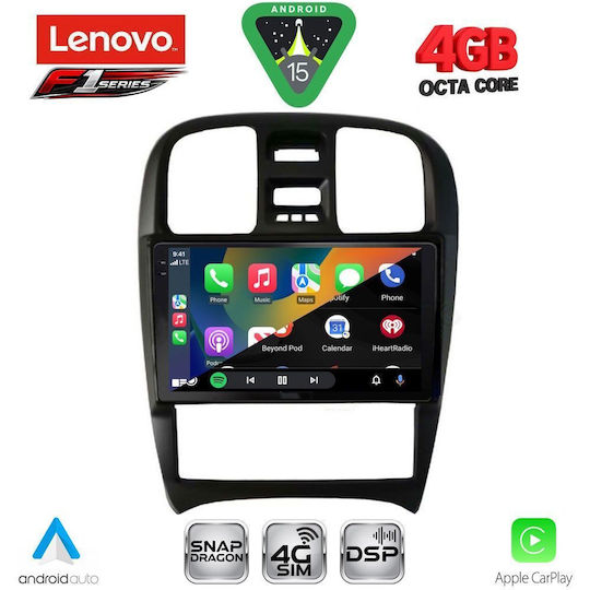 Lenovo Ηχοσύστημα Αυτοκινήτου για Hyundai Sonata 2000-2006 (Bluetooth/USB/WiFi/GPS/Apple-Carplay/Android-Auto) με Οθόνη Αφής 9"