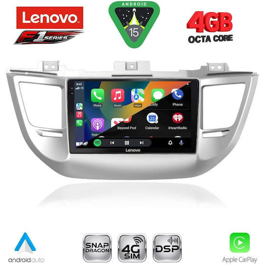 Lenovo Ηχοσύστημα Αυτοκινήτου για Hyundai Tucson 2015-2019 (Bluetooth/USB/WiFi/GPS/Apple-Carplay/Android-Auto) με Οθόνη Αφής 9"