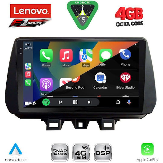 Lenovo Ηχοσύστημα Αυτοκινήτου για Hyundai Tucson 2019-2023 (Bluetooth/USB/WiFi/GPS/Apple-Carplay/Android-Auto) με Οθόνη Αφής 9"