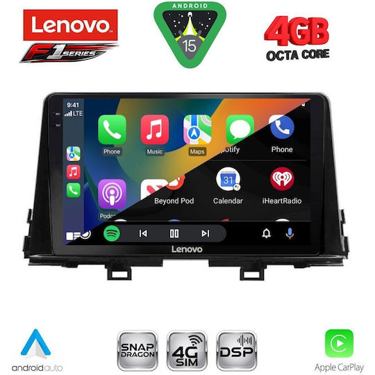 Lenovo Car Audio System for Kia Picanto 2017-2021 Bluetooth USB WiFi GPS Apple CarPlay Android Auto with 9" Touch Screen