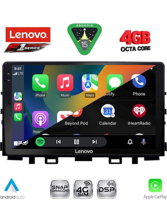 Lenovo Car Audio System for Kia Rio / Stonic 2018 (Bluetooth/USB/WiFi/GPS/Apple CarPlay/Android Auto) with 9" Touch Screen