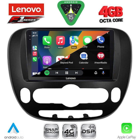 Lenovo Car Audio System for Kia Soul 2014 (Bluetooth/USB/WiFi/GPS/Apple CarPlay/Android Auto) with 9" Touch Screen