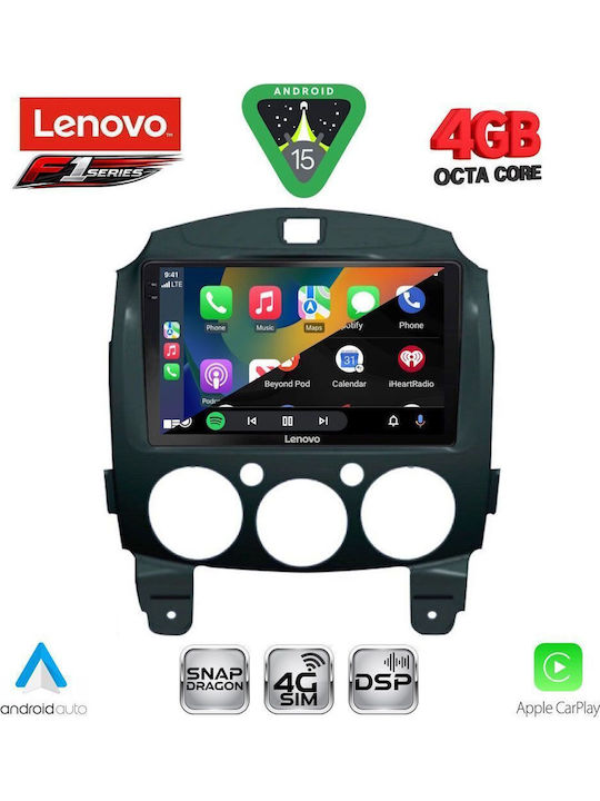 Lenovo Car Audio System for Mazda 2 2007-2014 Bluetooth USB WiFi GPS Apple CarPlay Android Auto with 9" Touch Screen