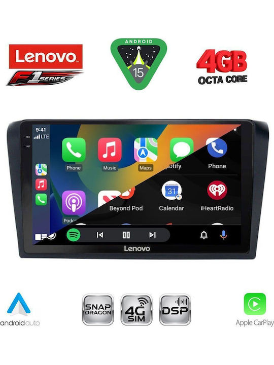 Lenovo Car Audio System for Mazda 3 2003-2008 Bluetooth USB WiFi GPS Apple CarPlay Android Auto with 9" Touch Screen