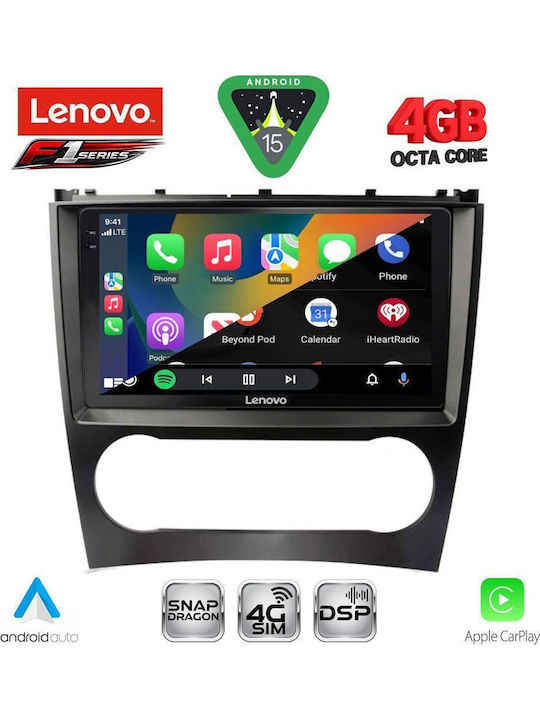 Lenovo Car Audio System for Mercedes-Benz CLK Class 2004-2008 Bluetooth USB WiFi GPS Apple CarPlay Android Auto with 9" Touch Screen