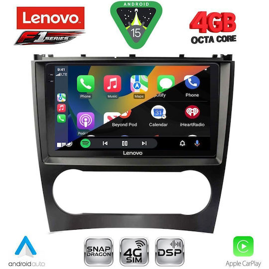 Lenovo Car Audio System for Mercedes-Benz CLK Class 2004-2008 Bluetooth USB WiFi GPS Apple CarPlay Android Auto with 9" Touch Screen